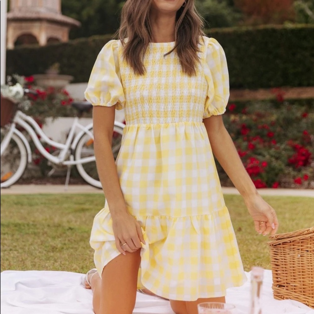 MARGHERITA DRESS in YELLOW Petal and Pup